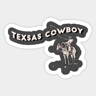 Roping the World ,Cowboy on horse 4 Sticker